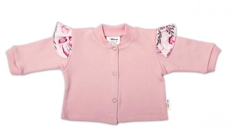 2-dílná sada, bavlněné dupačky s košilkou Motýlci, růžová, bílá, vel. 68 - 68 (3-6m)