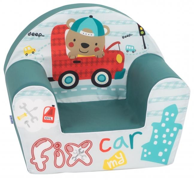 Dětské křesílko, pohovka Bear Fix Car