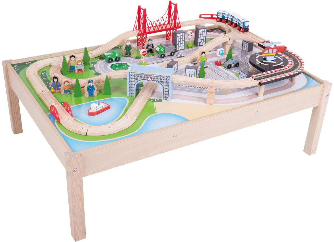 Bigjigs Rail Vláčkodráha City se stolem