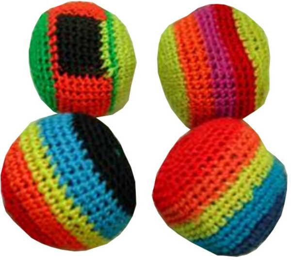 H-KISS Míček Hacky Sack 6cm barevný hakisák pletený balonek