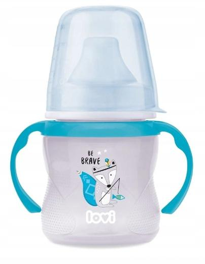 Lovi Nekapající hrneček Indian Summer boy, 6m+ - šedá/tyrkys, 150ml