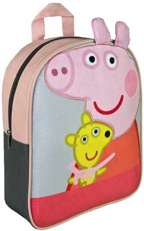 Dětský batoh Peppa Pig s plyšovýma ušima 25x31cm