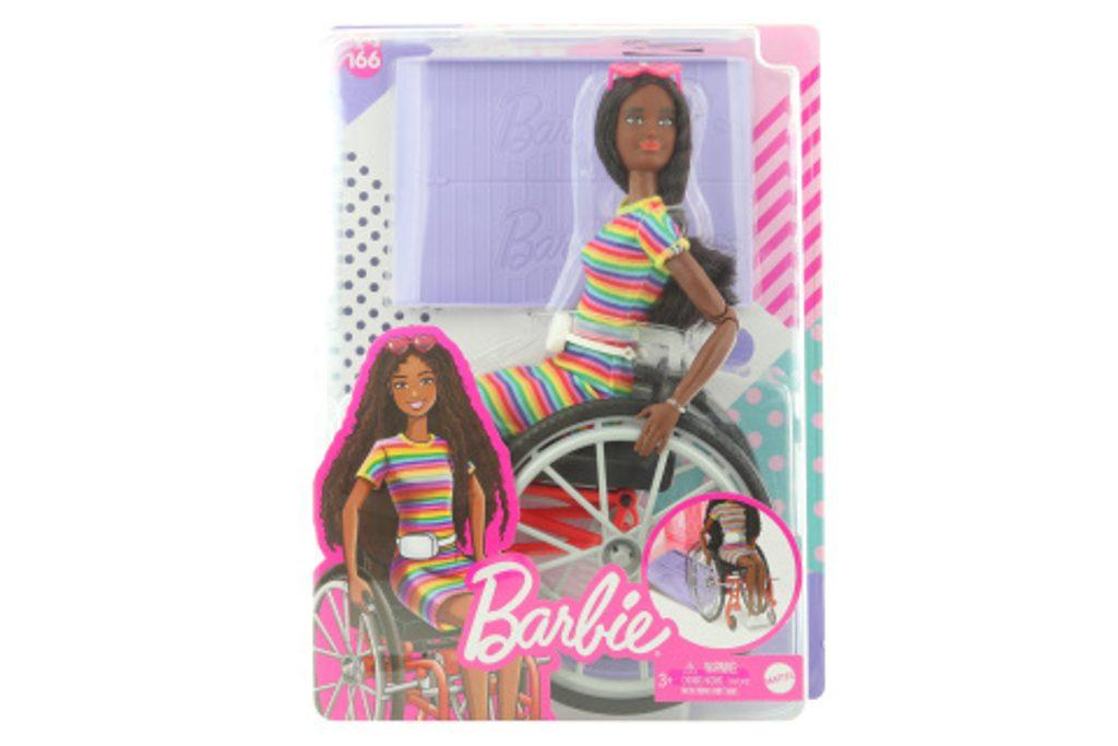 Barbie Modelka na invalidním vozíku - černoška GRB94