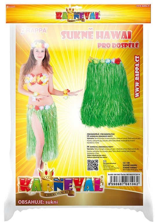 KARNEVAL Sukně Hawaii Hula dospělá 72cm *KOSTÝM*