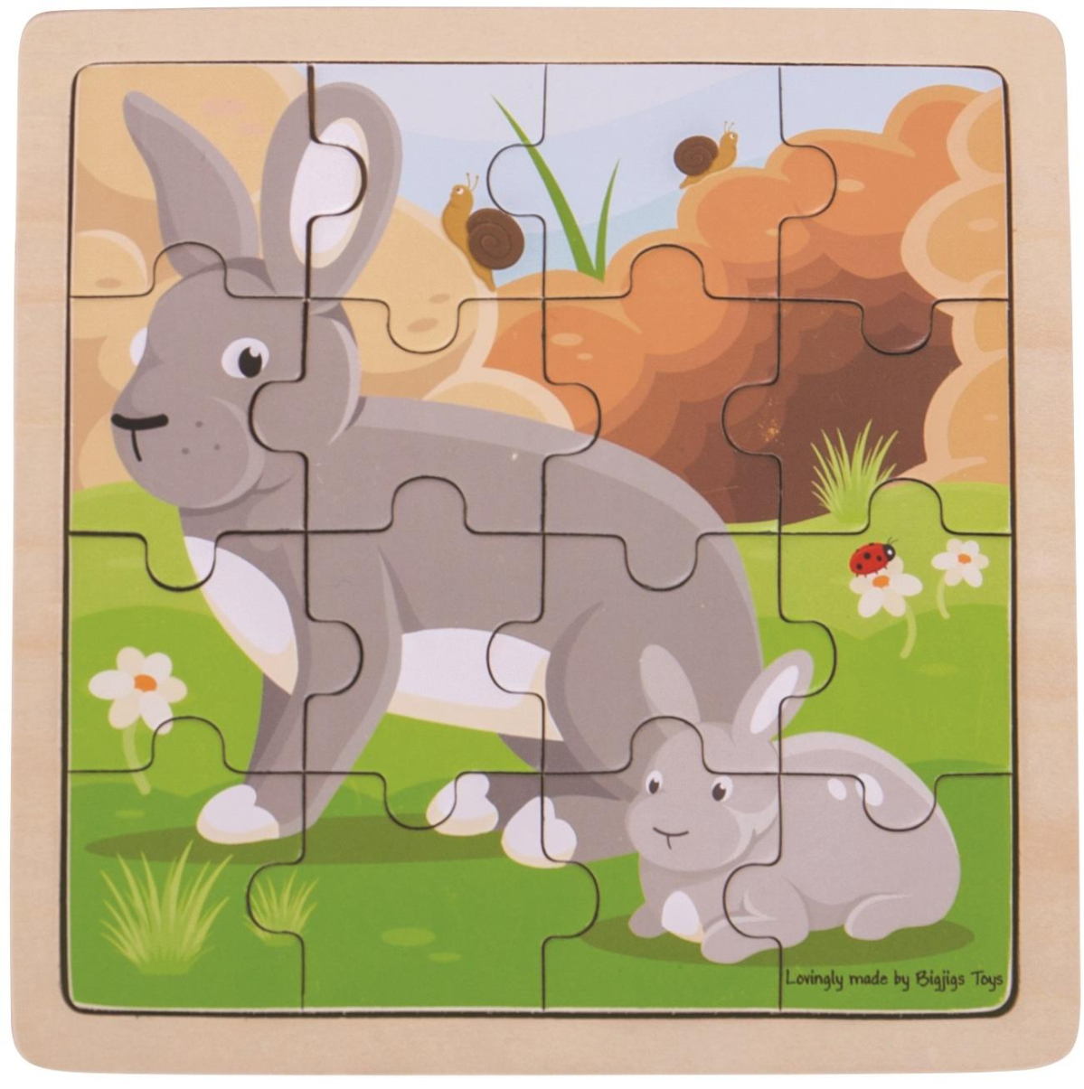 Bigjigs Toys Puzzle králík s králíčkem