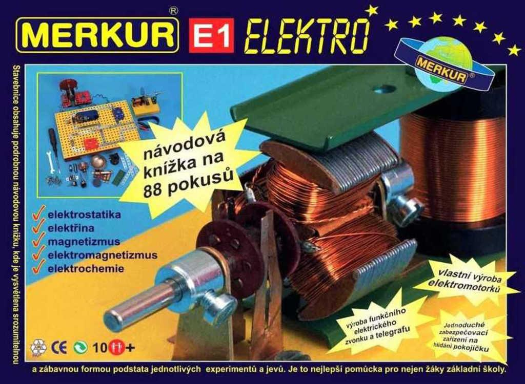 MERKUR E1 Elektro 30 dílků *KOVOVÁ STAVEBNICE*