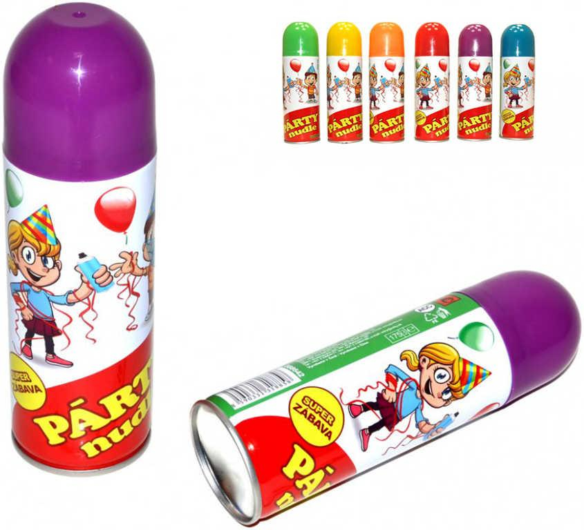 Party nudle ve spreji 250ml doplněk na KARNEVAL 6 barev