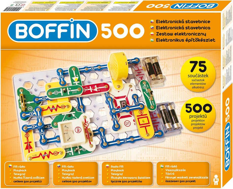 Boffin 500 projektů 75 součástek na baterie elektronická STAVEBNICE