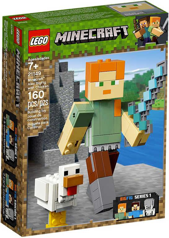 LEGO MINECRAFT Velká figurka: Alex s kuřetem 21149 STAVEBNICE