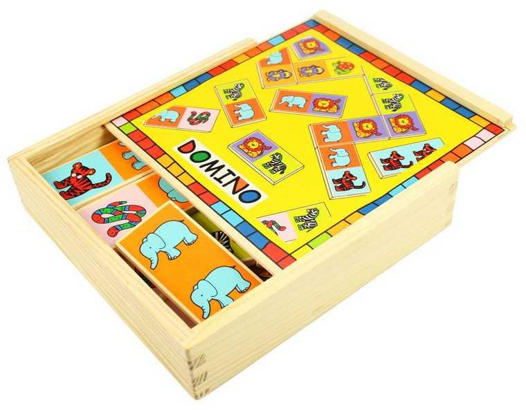 Bigjigs Toys Dřevěné domino se zvířátky