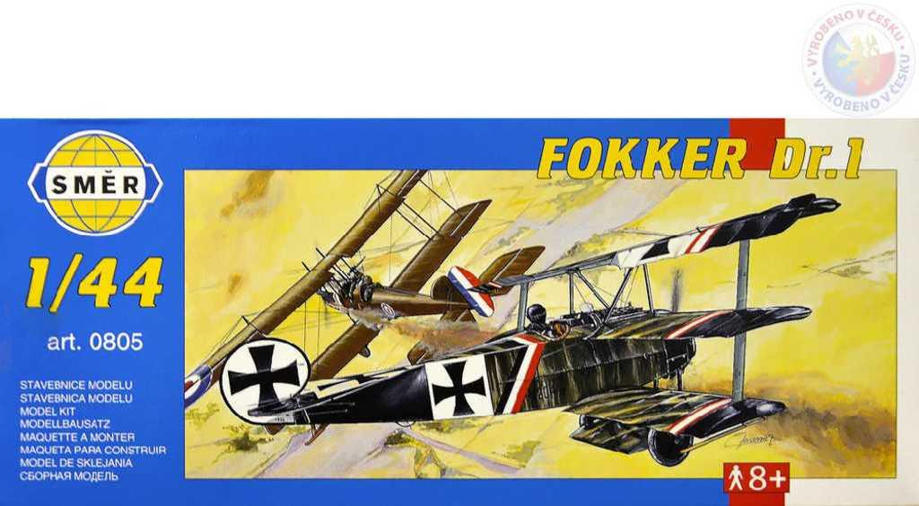 SMĚR Model letadlo Fokker Dr.1 1:44 (stavebnice letadla)