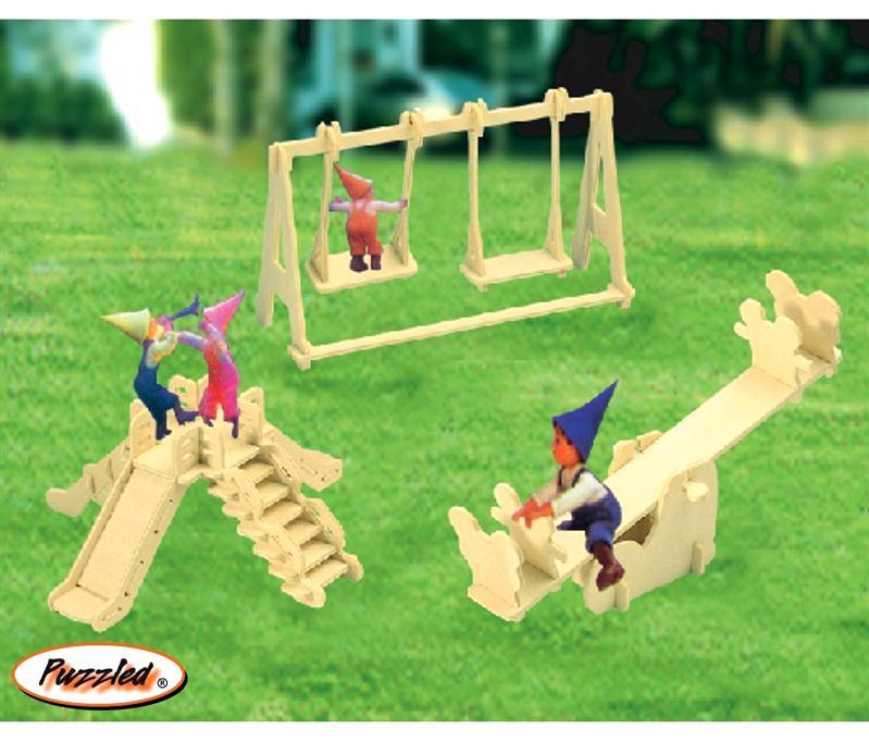 Woodcraft Dřevěné 3D puzzle hřiště