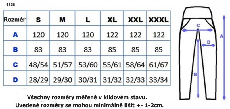 Bavlněné, těhotenské kalhoty s kapsami - sv. modré - vel. XXXL - XXXL (46)