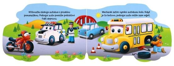 Knížka leporelo Policejní auto CZ text 20x19,5cm