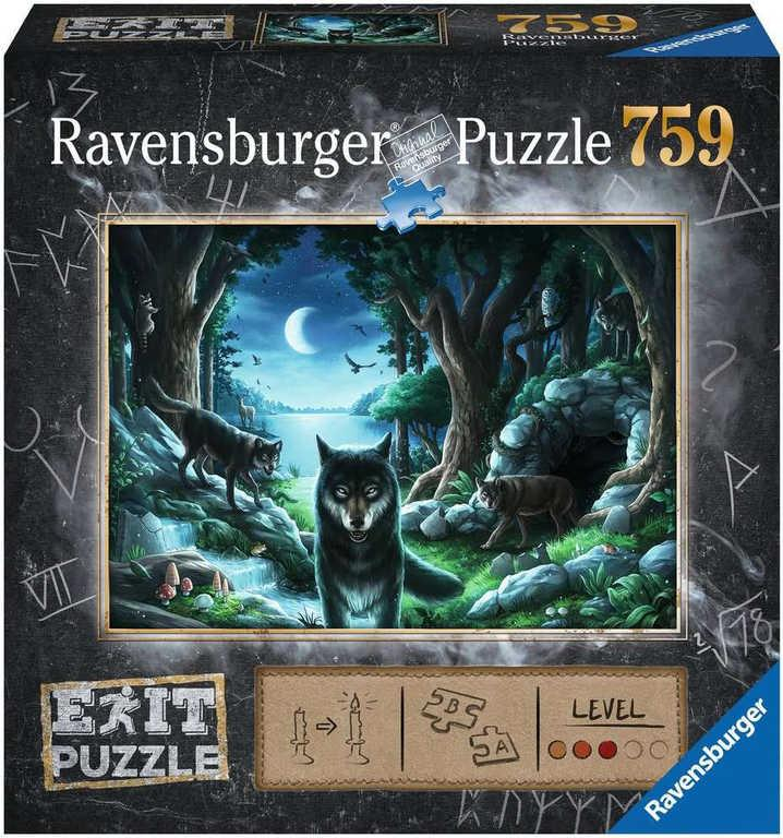 RAVENSBURGER Hra puzzle únikové Vlk 759 dílků 70x50cm skládačka 2v1