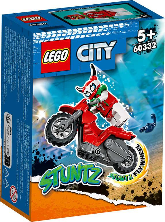 LEGO CITY Škorpioní kaskadérská motorka 60332 STAVEBNICE