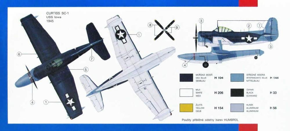 SMĚR Model letadlo Curtiss SC1 Seahawk 1:72 (stavebnice letadla)