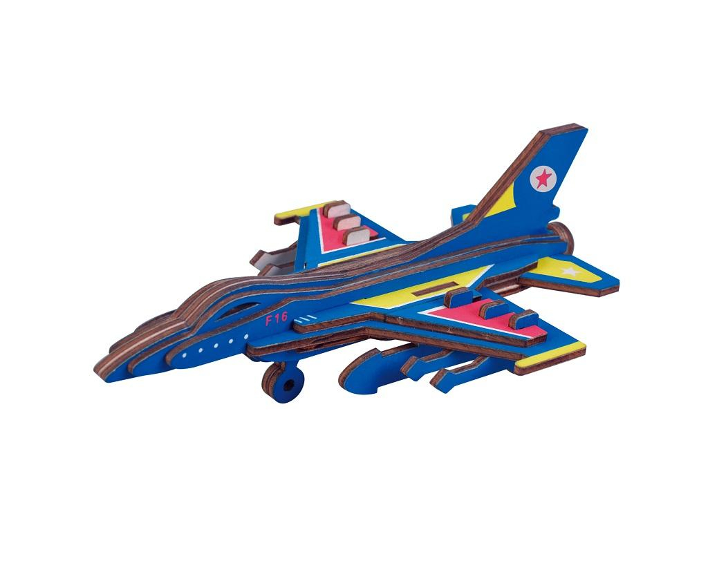 Woodcraft Dřevěné 3D puzzle Bojové letadlo F16