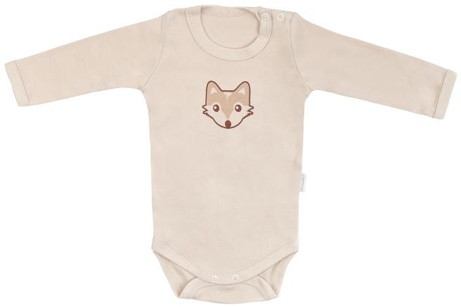 Kojenecké body dlouhý rukáv, Baby Fox - béžová - 68 (3-6m) - Dětské body dlouhý rukáv, Baby Fox - béžová, vel. 86 - 86 (12-18m)