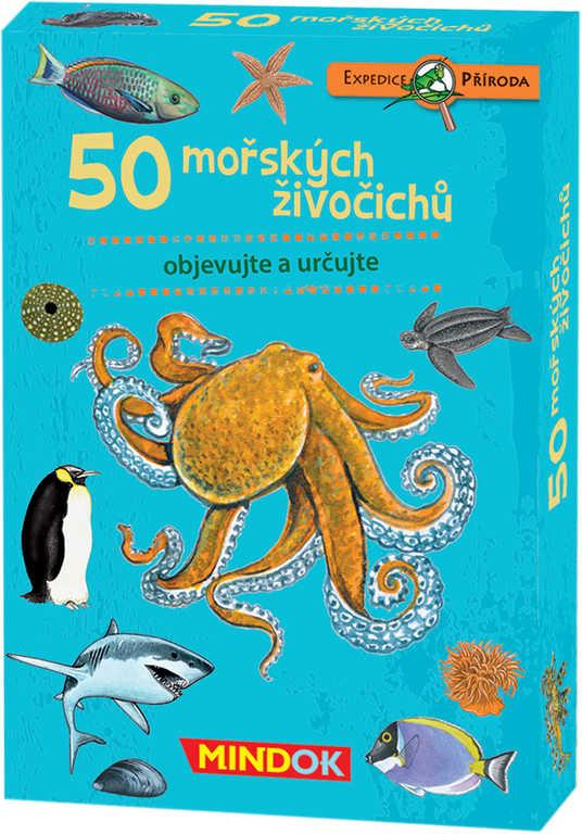 MINDOK HRA kvízová Expedice Příroda: 50 mořských živočichů naučná