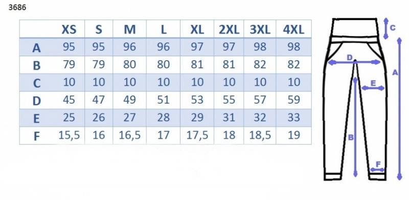 Těhotenské kalhoty s mini těhotenským pásem - bílé - vel. S - S (36)