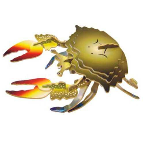 Woodcraft Dřevěné 3D puzzle krab barevný