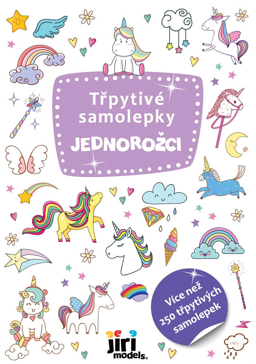 JIRI MODELS Samolepky třpytivé 250ks s glitry Jednorožci