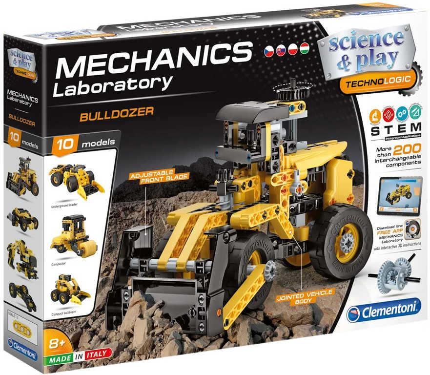 CLEMENTONI Mechanická laboratoř Buldozer 10v1 STAVEBNICE