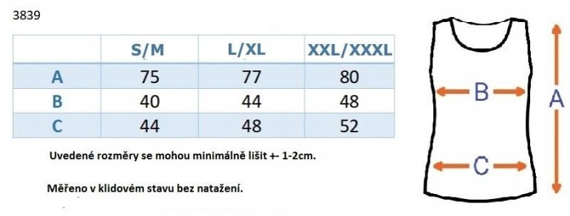 Top/tílko nejen pro těhotné - tm. - modré, vel. XXL/XXXL - XXL/XXXL