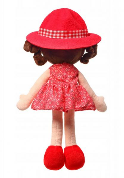 Hadrová panenka Poppy Doll, červená