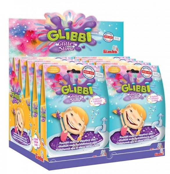 Sliz Glibbi Glitter Slime fialový třpytivý