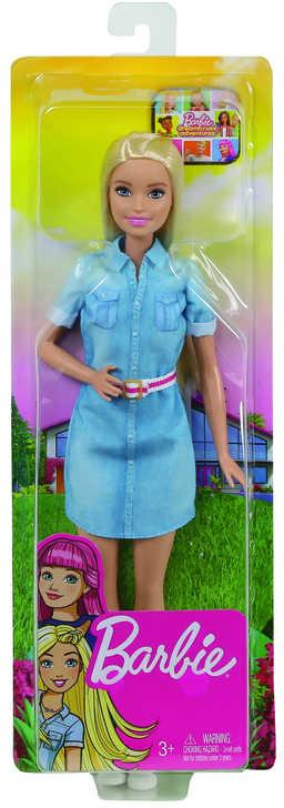 MATTEL BARBIE Panenka džínové šaty Dreamhouse Adventures