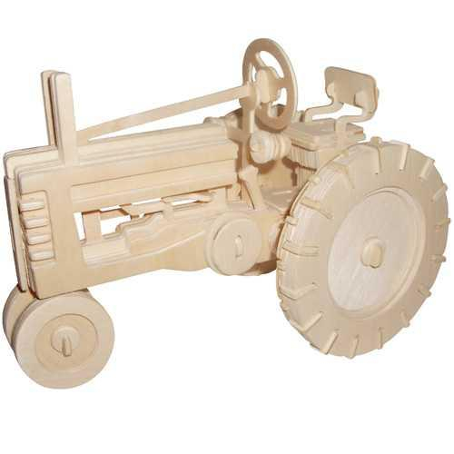 Woodcraft Dřevěné 3D puzzle traktor