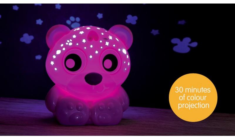 Playgro - Usínací lampička medvídek s projektorem - růžový