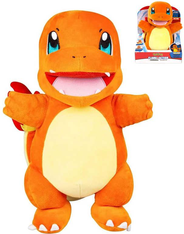 PLYŠ Charmander interaktivní Pokémon na baterie Světlo Zvuk *PLYŠOVÉ HRAČKY*