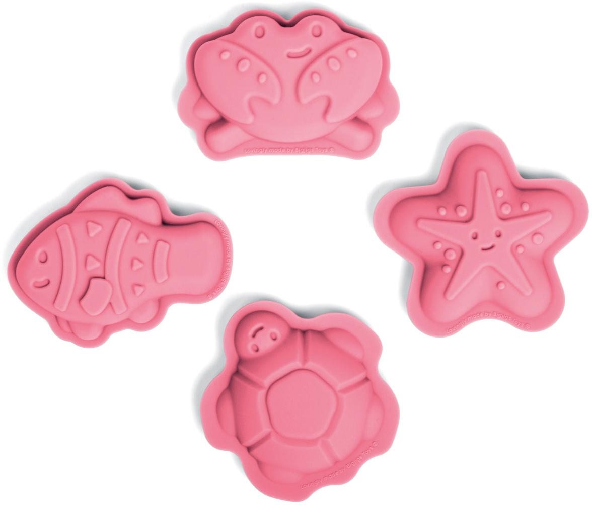 Bigjigs Toys Silikonové formičky růžové Coral