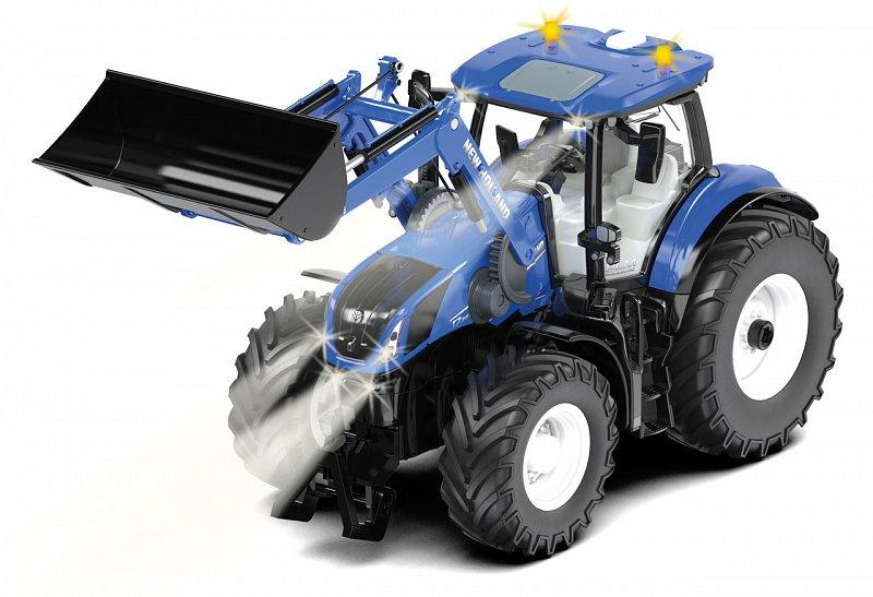 SIKU Control - Bluetooth, New Holland T7.315 s předním nakladačem