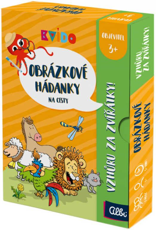 ALBI Kvído Obrázkové hádanky na cesty Vzhůru za zvířátky