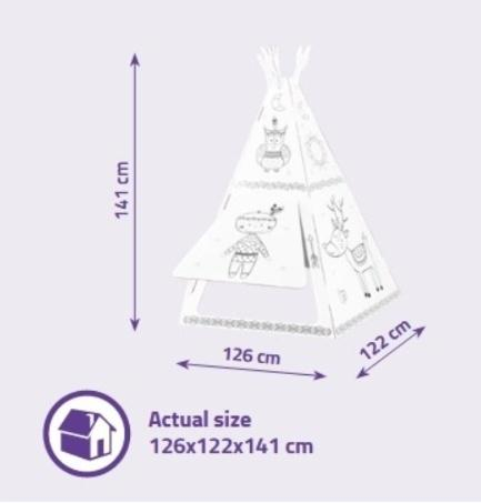 Dětský kartonový domek Tektorado - Teepee stan