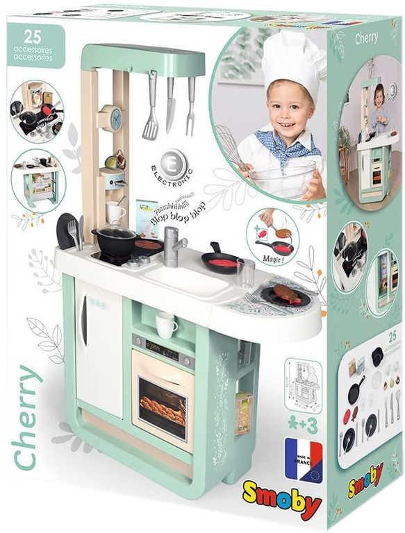 SMOBY Kuchyňka dětská Bon Appetit Cherry elektronická na baterie Zvuk