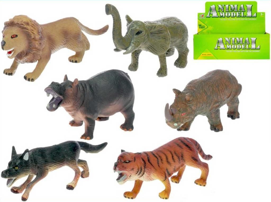 Zvířata divoká Safari 11-14cm plastové figurky zvířátka 6 druhů