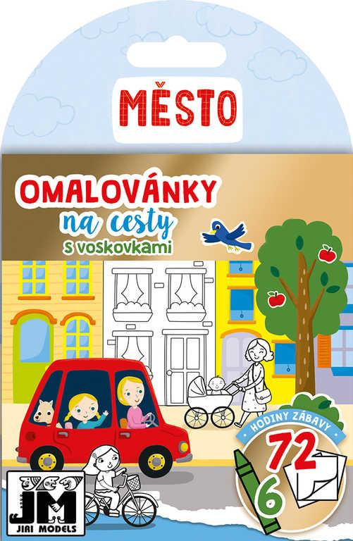 JIRI MODELS Omalovánky na cesty Město set s voskovkami 6ks