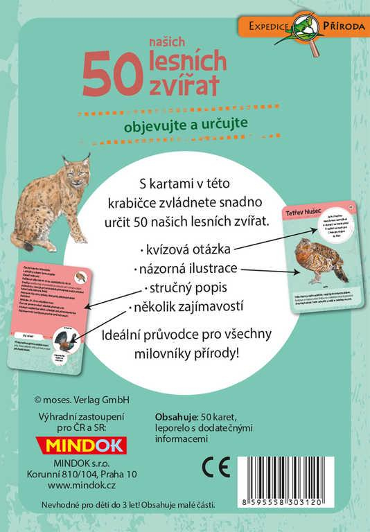 MINDOK HRA kvízová Expedice Příroda: 50 našich lesních zvířat naučná