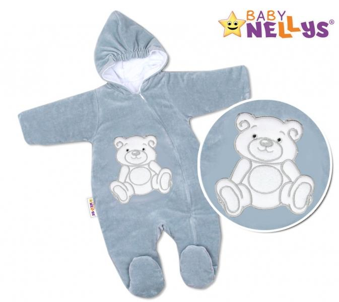 - Kombinézka/overálek Teddy Bear, velikost: 74 - šedá - 74 (6-9m)