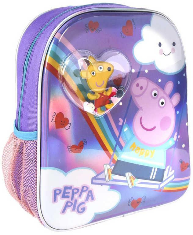 Baťůžek dětský 3D prasátko Peppina (Peppa Pig) s konfetami