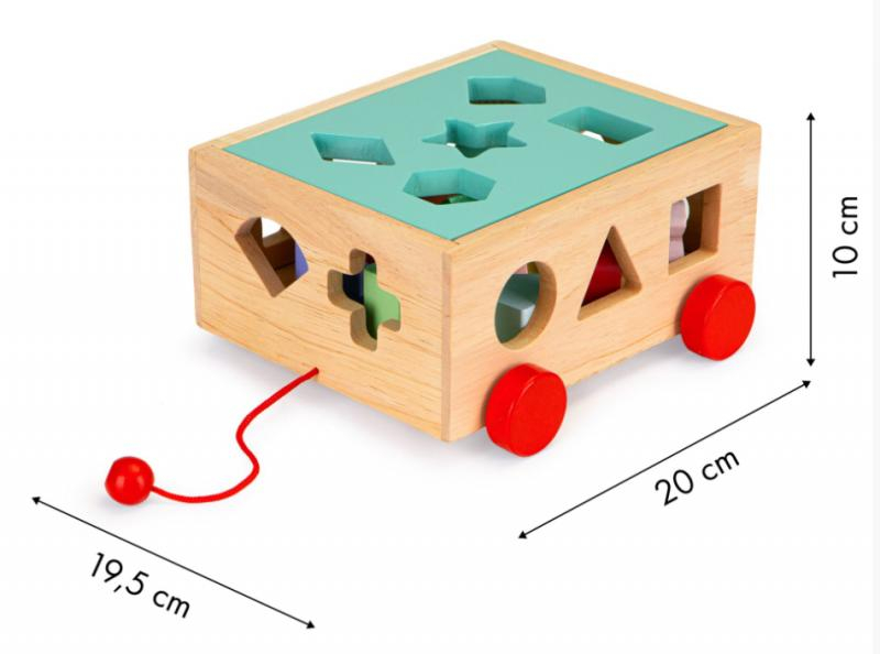 ECO TOYS Edukační dřevěná vkládačka - Kostka