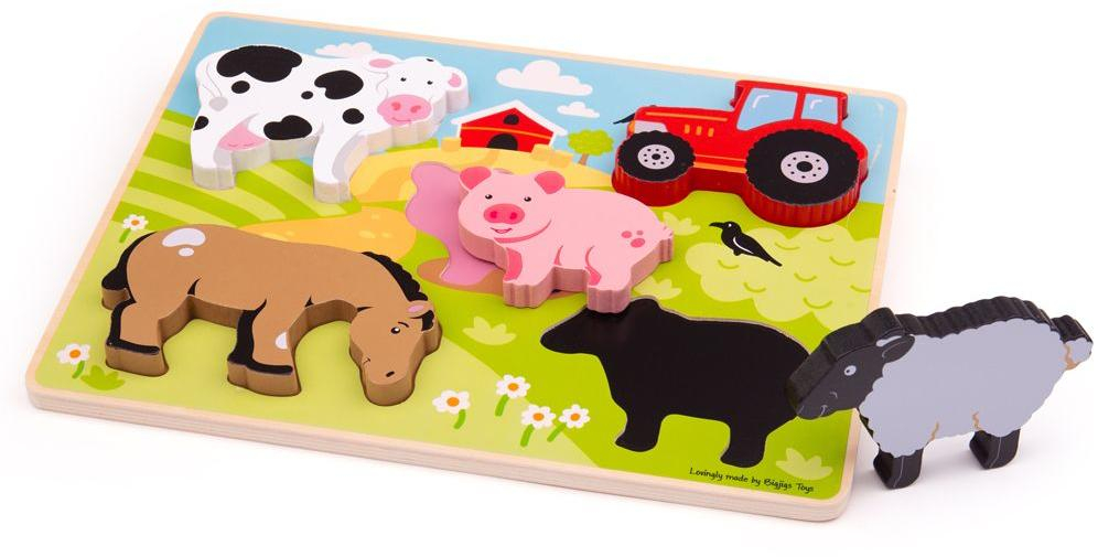 Bigjigs Toys Vkládací puzzle farma