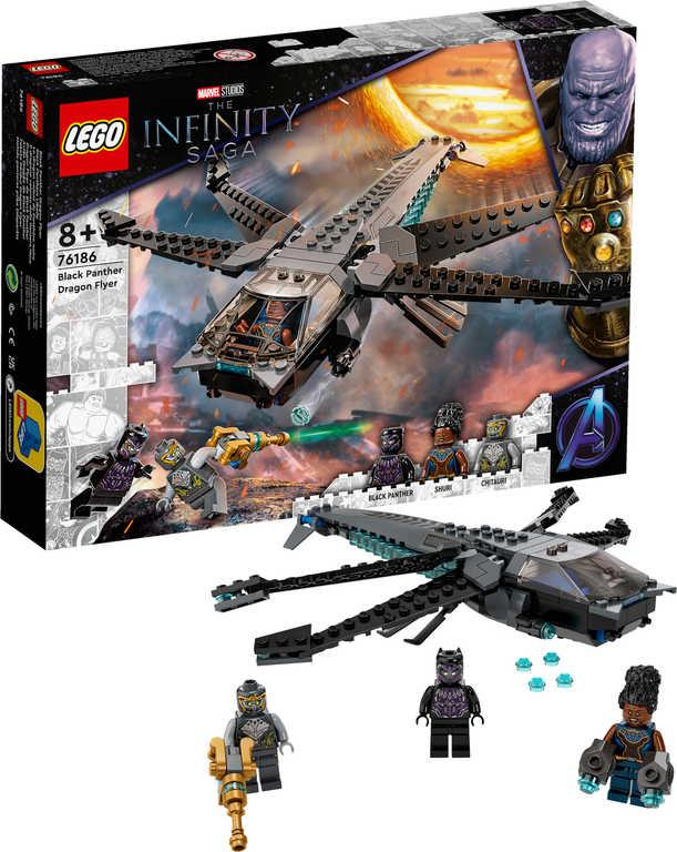 LEGO SUPER HEROES Black Panther a dračí letoun 76186 STAVEBNICE