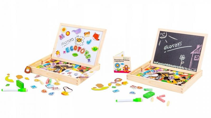 Dřevěná multifunkční tabule magnetická ECO TOYS