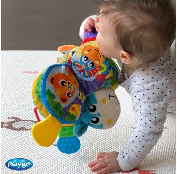 Playgro - Kousací knížka oslík se zvukem